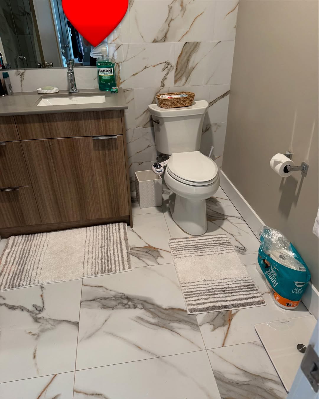 Sparkling bathroom tiles